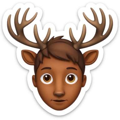 Same face but as a deer sticker