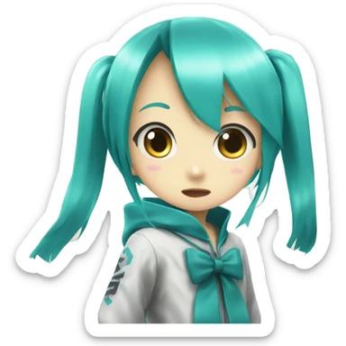 Hatsune Miku as a child sticker