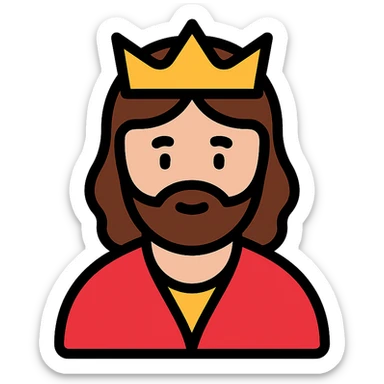 Jesus crown icon sticker