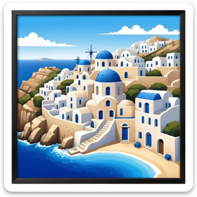 cyclades islands of greece sticker