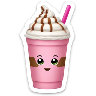 cute pink frappuccino  sticker