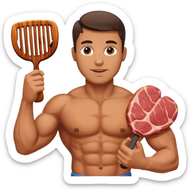 Guy beating meat sticker