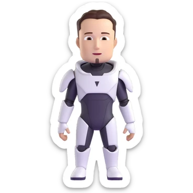 character inspired by Elon Musk, futuristic and innovative look sticker