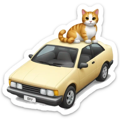 Fusión de un gato y un coche  sticker