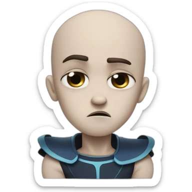 megamind sad with eyebrows up sticker
