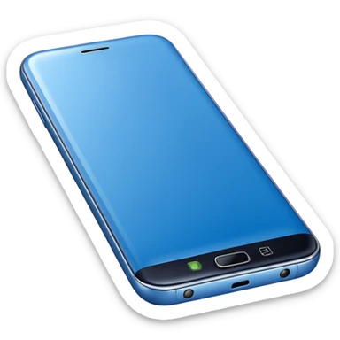 a blue Samsung phone sticker