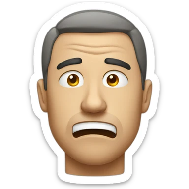 stressed man sticker