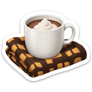 blanket with hot chocolate  sticker