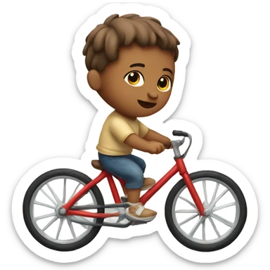 Baby riding a bike sticker