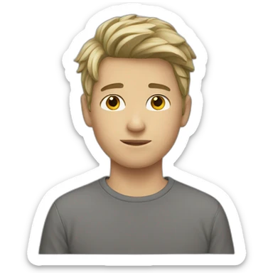 white teenage boy sticker