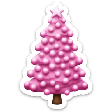 Pink Christmas Tree sticker