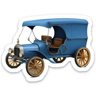 1889 hot rod caravan, blue  sticker