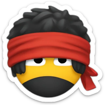 ninja rojo ropa roja sticker