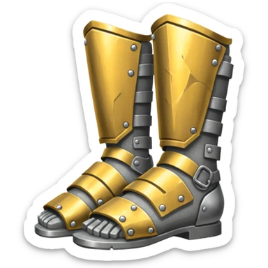  Feet armor Emoji fantasy pixel art style sticker