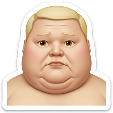 Morbidly obese man  sticker