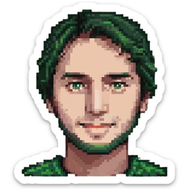 face of a man named Antony, simple and cheerful sticker