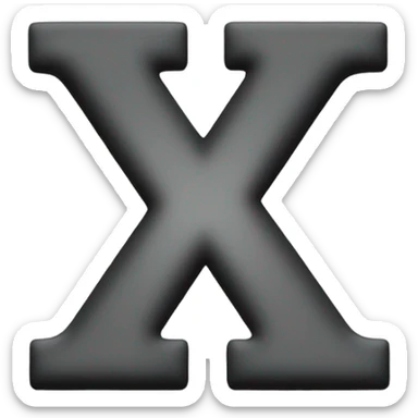 the letters "XF" in a cool sticker