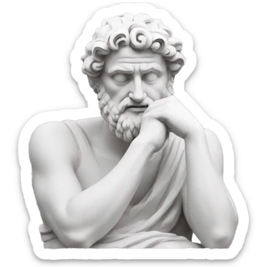 athens thinker sticker