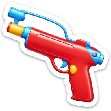 red water gun sticker