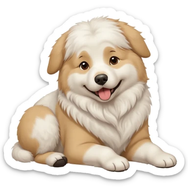 Great Pyrenees Belly Rub Emoji sticker
