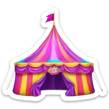 lisa frank circus tent sticker