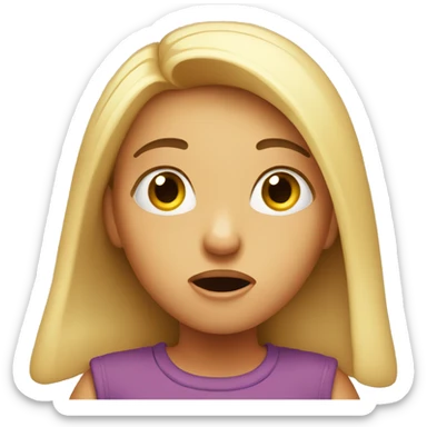 shocked yet amazed girl sticker