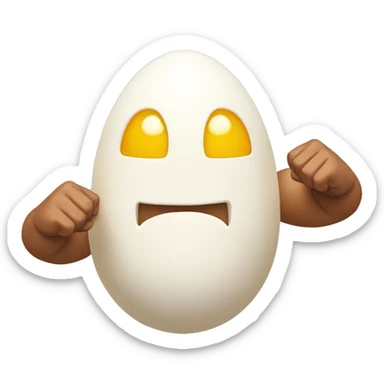 Egg white is a body builder sticker