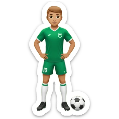 High resolution full body of a soccer player sticker