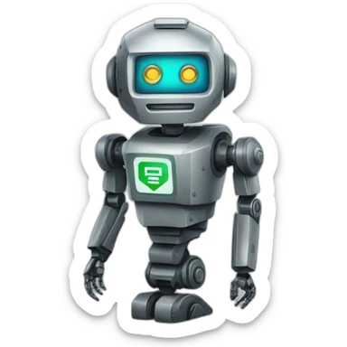 stop sign robot sticker