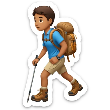 Hiking up the mountain sticker