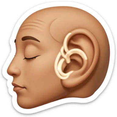 an ear praising God sticker