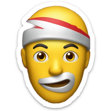 rayo rojo y amarillo  sticker