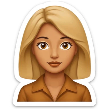 Retro 70s woman face sticker