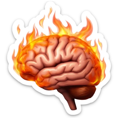 brain-fire sticker