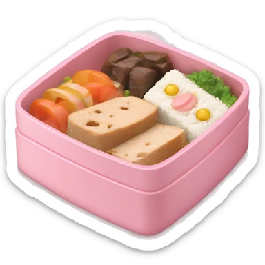 Light pink bento box sticker