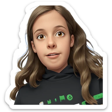 realistic girl by the window sticker