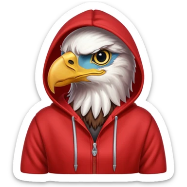 eagle with red hoodie sticker