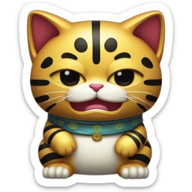 maneki neko one-eyed cyclops sticker