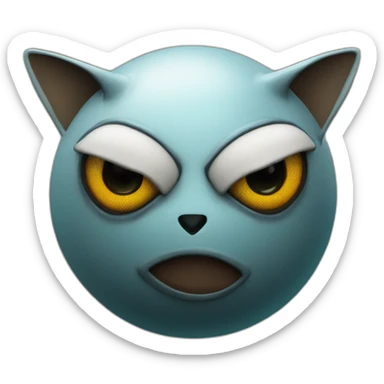 3d sphere with a cartoon Bat skin texture with Eye of Horus sticker