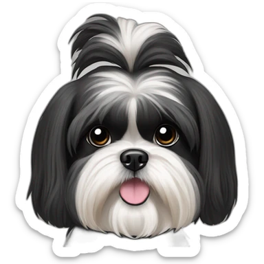 Shih tzu black sticker