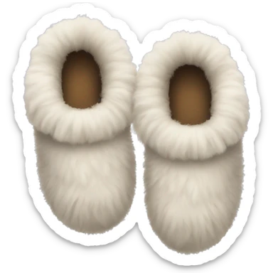 Fluffy slippers sticker