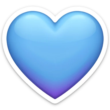 blue heart with a hint of purple sticker