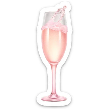 pastel pink realistic champagne sticker