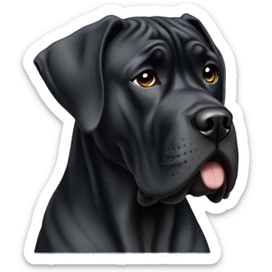 Black Cane corso/great Dane sticker
