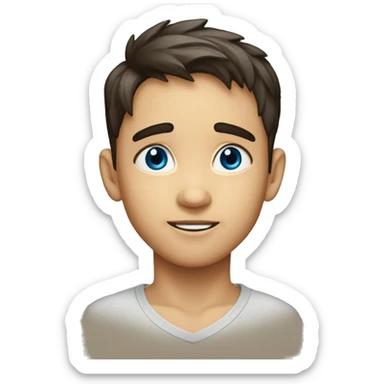 Niño rubio con los ojos azules sticker