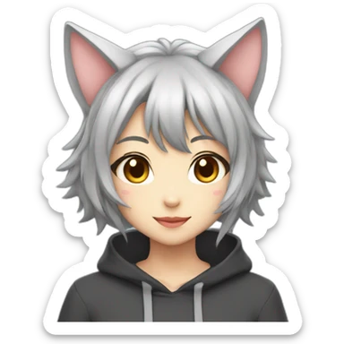 Anime catgirl sticker