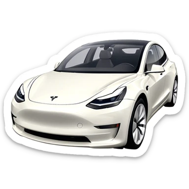 Tesla Model 3 - Tesla (Model Year: 2021) (Iconic colour: White) sticker