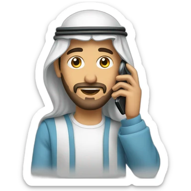 Un arabe qui vole un téléphone sticker