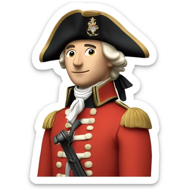 british redcoat solider 1700s revolutionary war sticker