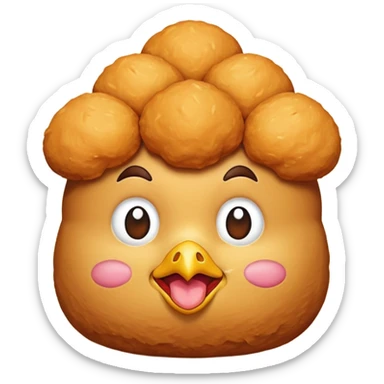 Make an emoji of a chicken nugget sticker